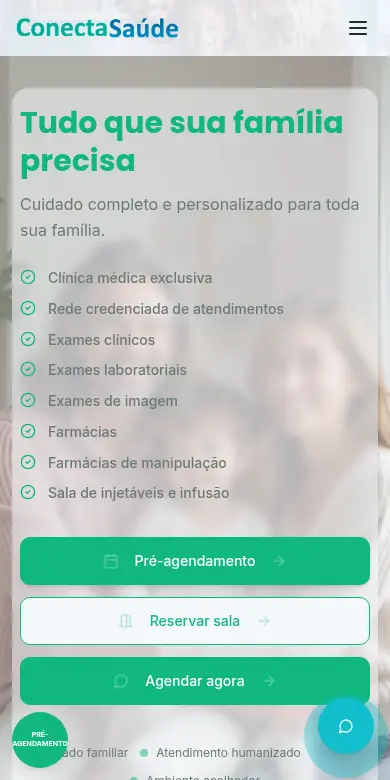Site Conecta Saúde MS no celular